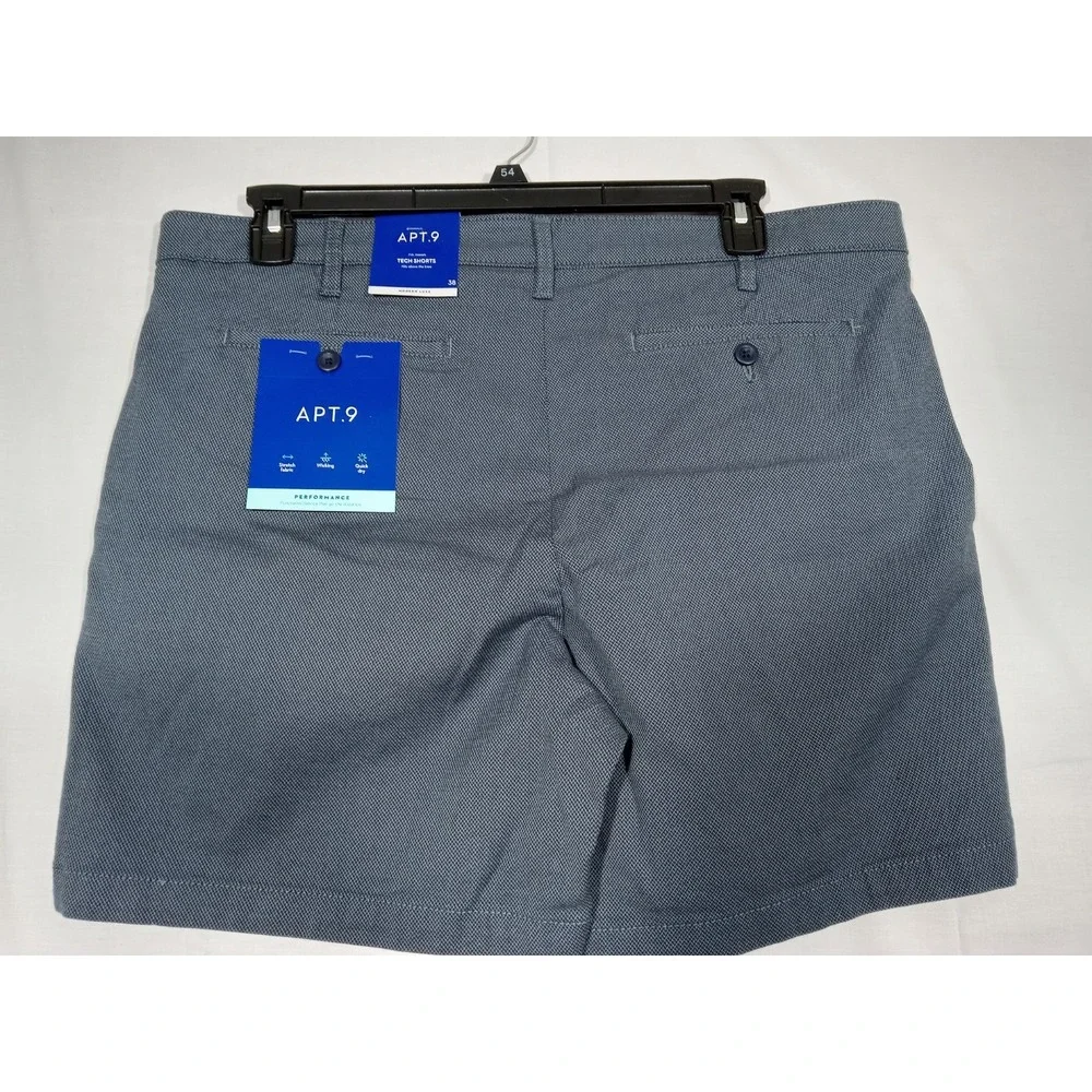 Apt.9 Performance Tech Shorts Men's‎ 38 Blue Slim Fit 7